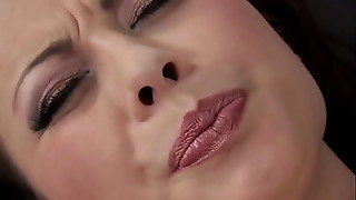 Brunette milf masturbate in black stocking