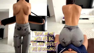 Dry Hump Cumshot on My New Leggings