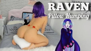 Raven Titans - Teen Pillow Humping Orgasm - Riding