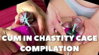 Femdom Cumshots Compilation. Cumshots in Chastity
