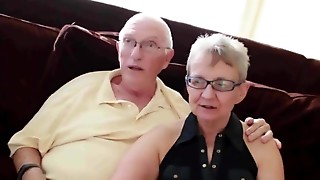 Granny and grandpa with boy