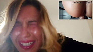 ROUGH Intercourse on the Table. Maelle GETS Banged HARD by a FAN