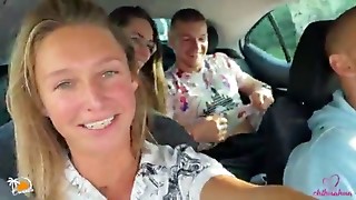 Two first-timer polish couples heads insane at swingers party!!!