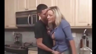Mature whorey Janet James don't mind to be seduced by younger dude