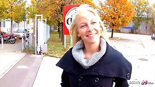 Adorable German School Girl Picked Up and Plumbed at Casting by Ugly Guy
