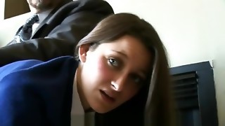 DANI DANIELS Slapping Bent OVER IN School UNIFORM (2016)