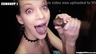 Fuck yes Erin, you did an impressive job draining out 8 gloryhole cumshots!