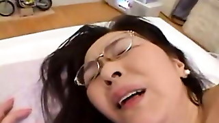 Asian Chubby Glasses Granny internal ejaculation 63years
