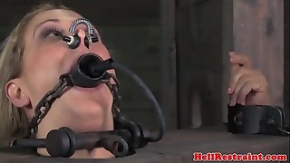 Ash-blonde maledom sub kinky bondage have fun