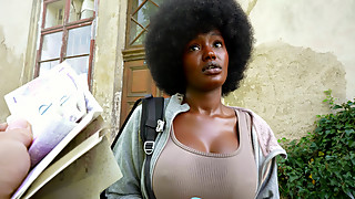 Czech Streets 152: Quickie with Nice Big-boobed Black Girl