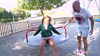 Public exhibitionism with a tiny stunner and a Enormous COCK!