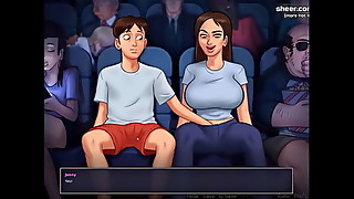 Nutting inwards a sizzling sexy teen girl roommate on cam l My sexiest gameplay moments l Summertime Saga[v018] l Part 3