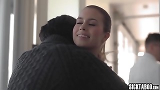 Warm wet teen banged by a pervy stepdad after she sucked his manmeat