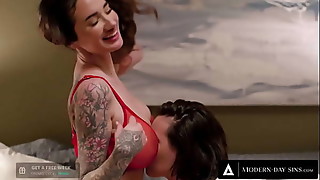 MODERN-DAY SINS - Phat ass white girl Lesbian Couple IS CRAVING EX-BOYFRIEND'S DICK! THEY HAD AN FFM 3-WAY!