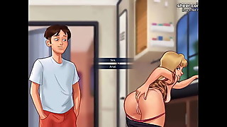 Three horny and thirsty for sex teens got a big cock inside their petite and young pussy l My sexiest gameplay moments l Summertime Saga[v0185] l Part 27