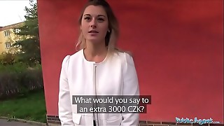 Public Agent Sexy tutor Agnes Milky fucking in a car for extra Cash