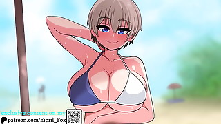 Uzaki Chan was Fucked So Hard on a Beach - Hentai Animation 4K