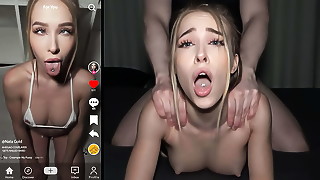 SHE MESSAGED US ON TIKTOK - Extra Tight Teen Loves Rough Doggy Fucking