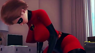 Helen Parr aka Elastigirl tests the plasticity of her supah suit